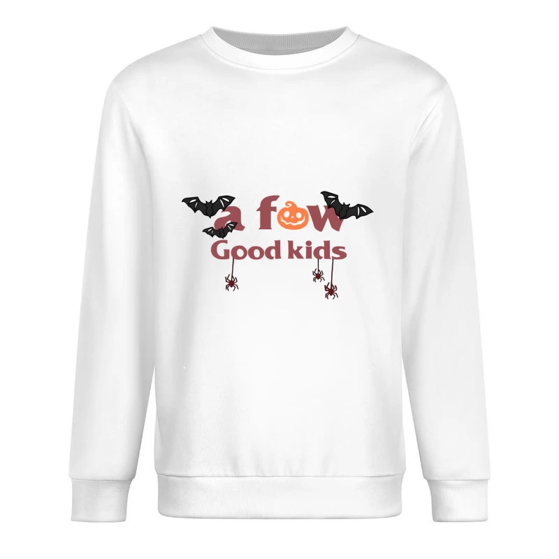 Halloween-Design mit Kürbis und Fledermäusen Herren Pullover Sweatshirt
