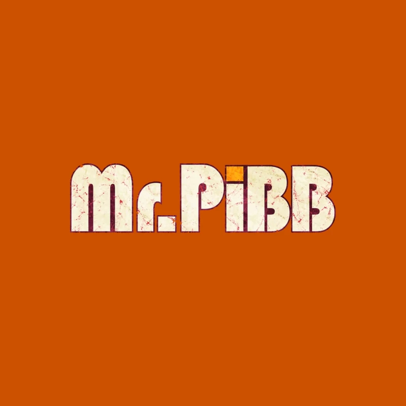 Retro Mr Pibb Soda Typography with Distressed Effect Desk Mat