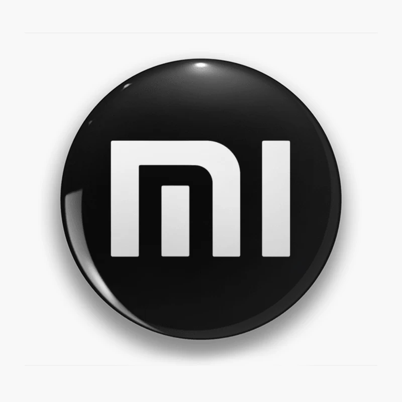 Minimalist Xiaomi Logo Design in Gray Pin