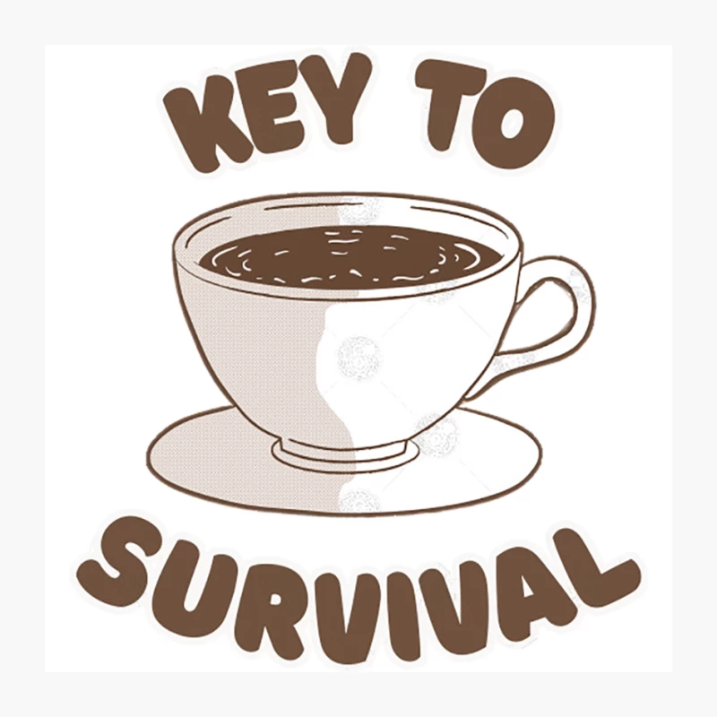 Coffee - Key To Survival Pin