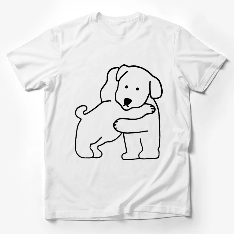 Zwei umarmende Hunde Herren T-Shirt