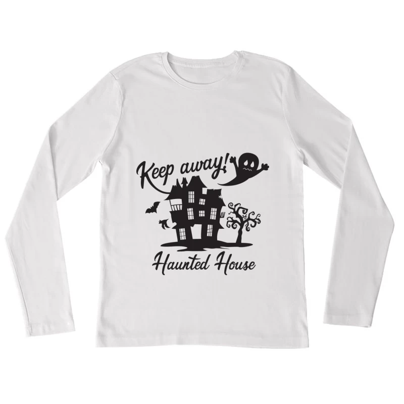 Maison hantée mystérieuse Femme Manches Longues T-Shirt