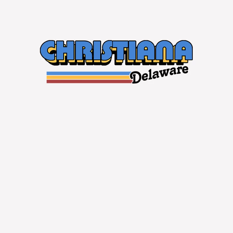 Christiana, Delaware   Retro Style Design Male T-Shirt