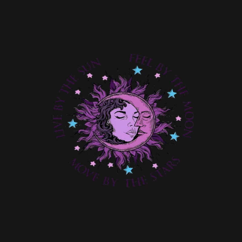 Vivre par le soleil, sentir par la lune Homme Manches Longues T-Shirt