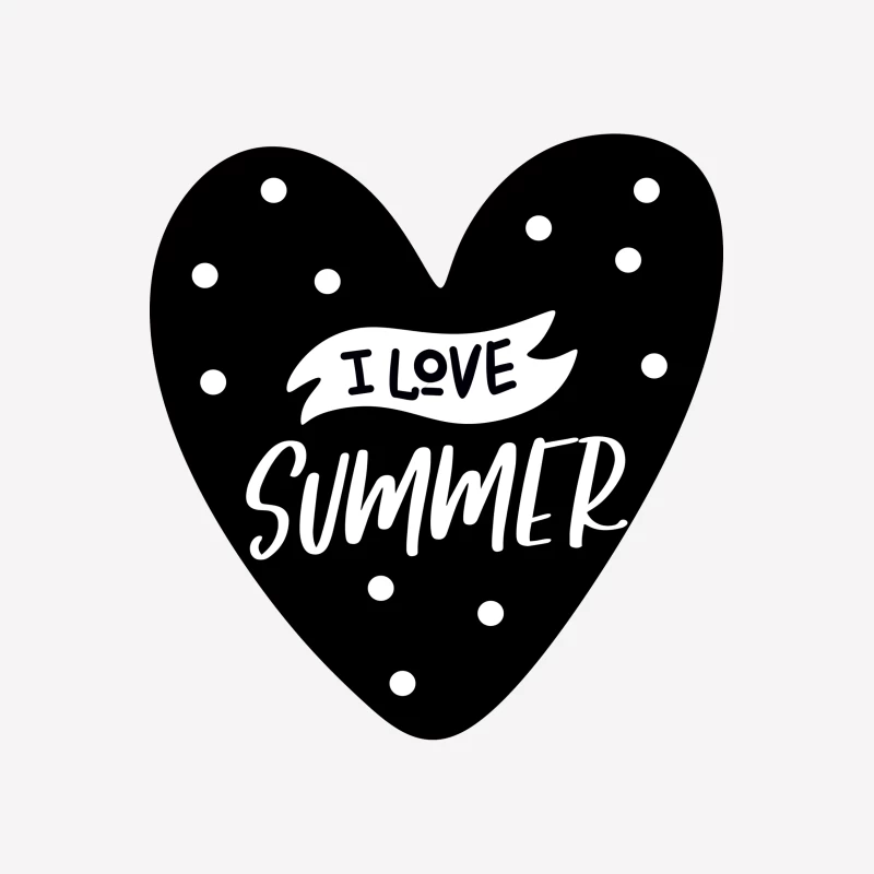 Cœur à pois: J'aime l'été Femme T-Shirt