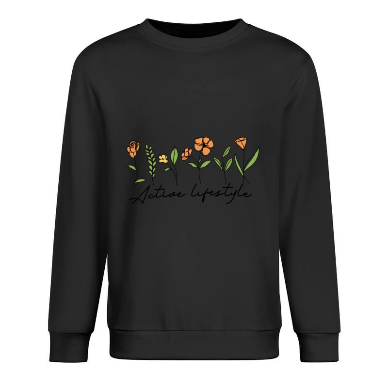 Aktiver Lebensstil mit floralen Designs Herren Pullover Sweatshirt