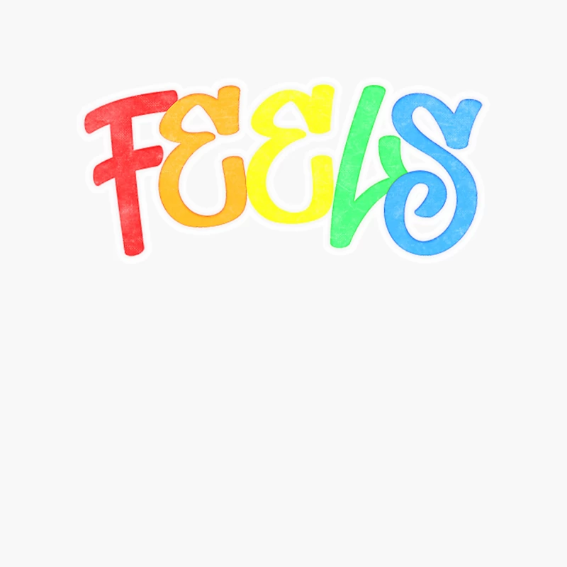 FEELS  Retro 90s Aesthetic Typography Cotton Tote Bag