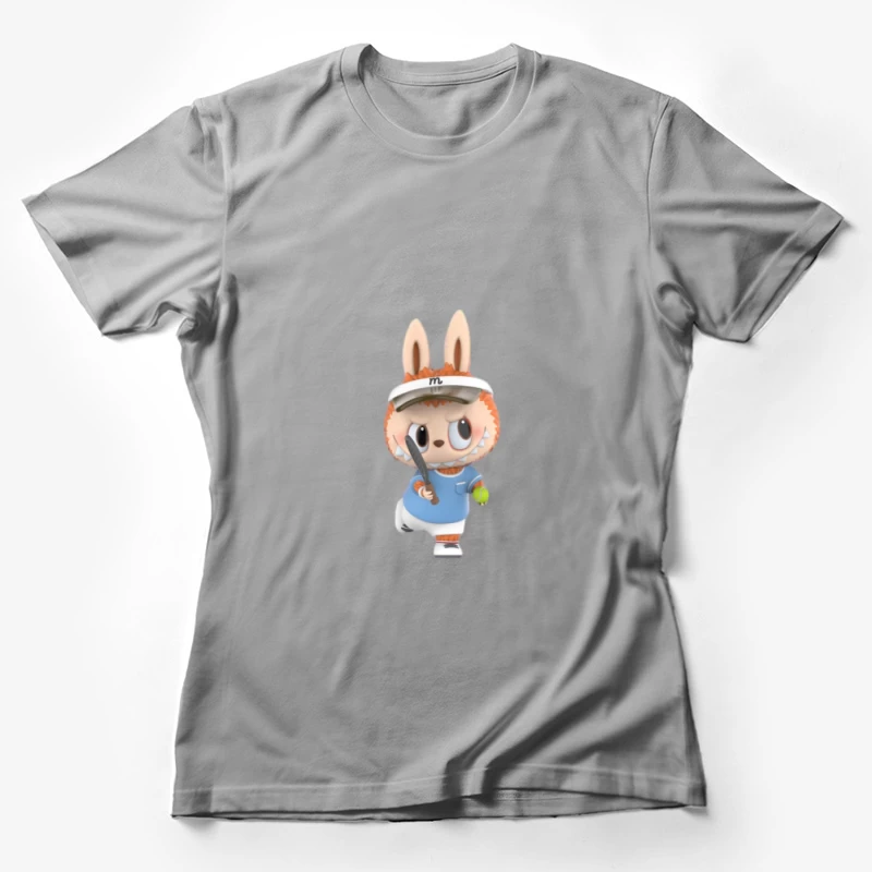 Niedliches Häschen im Tennisoutfit Damen T-Shirt