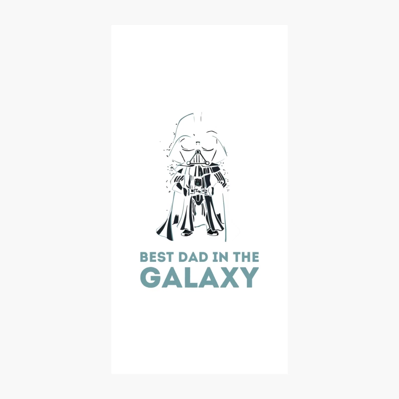 Star Wars-Inspired "Best Dad in the Galaxy" Darth Vader Illustration iPhone Case