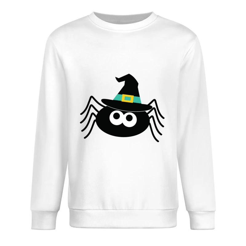 Araignée Halloween avec chapeau de sorcière Homme Sweat-shirt à enfiler