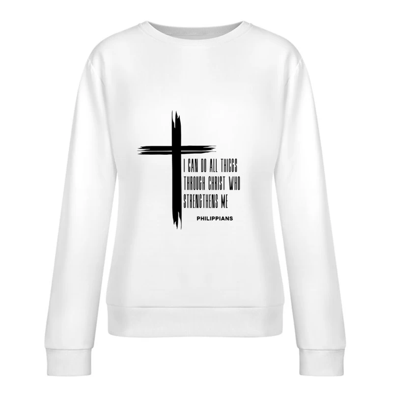 Glaube und Stärke in Christus Damen Pullover Sweatshirt