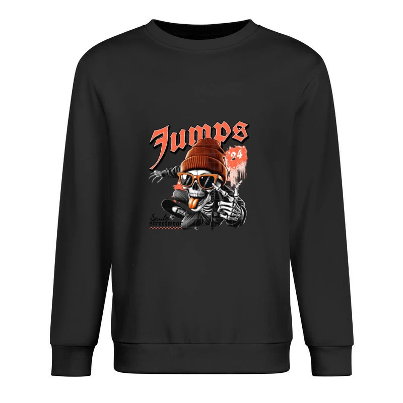 Scheletro su Skateboard con Berretto Felpa pullover Uomo