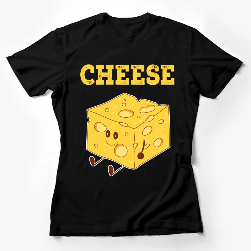 Lustiger Käse-Charakter Illustration Damen T-Shirt