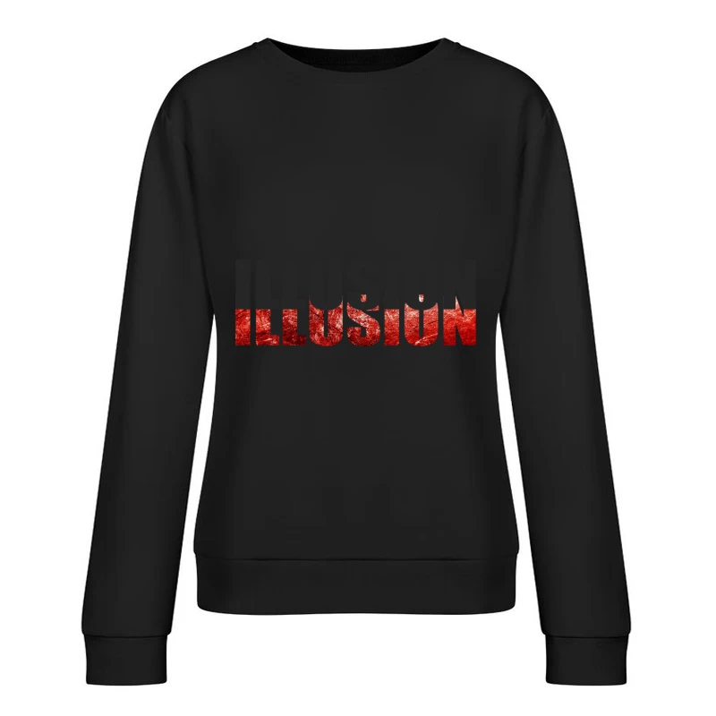 Artistic Representation of Illusion Female Pullover Sweatshirt