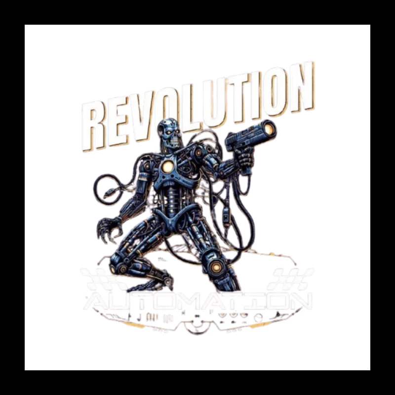 Combat Robot Revolution Sci-Fi Art Pin