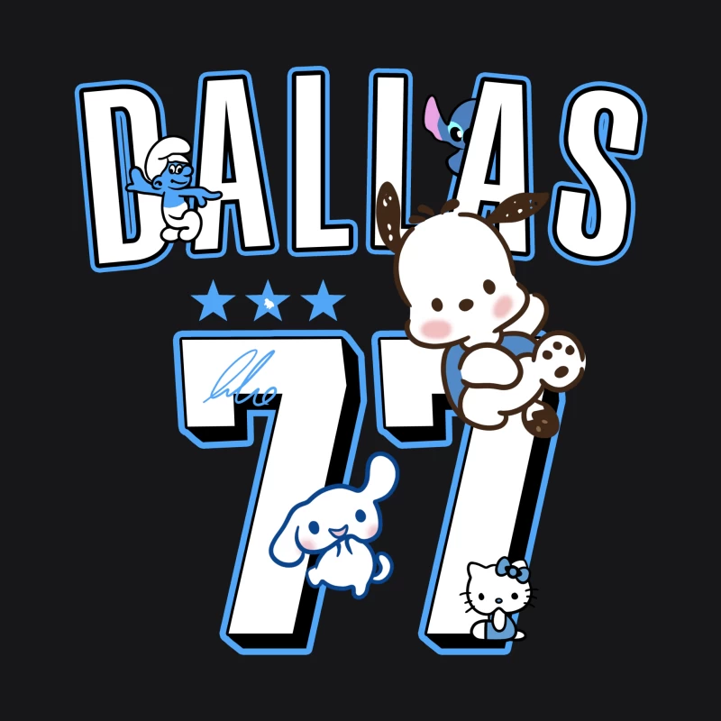 Lustige Zeichentrickfiguren mit Dallas-Thema Herren Pullover Hoodie