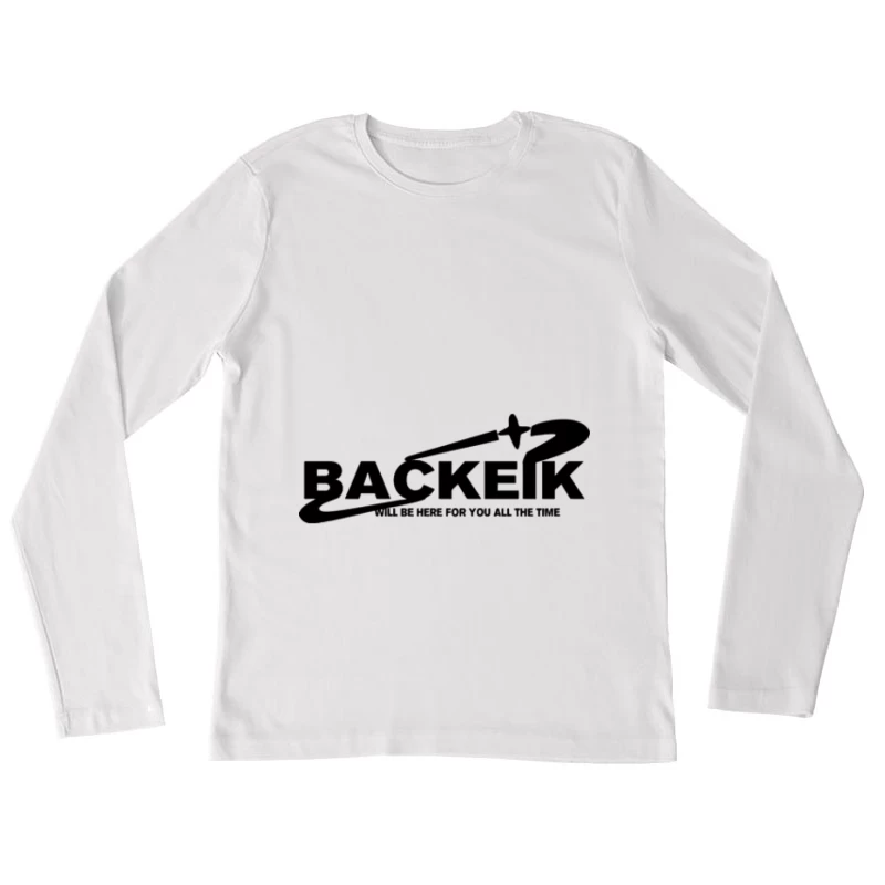 Raketenlogo mit Stern und Slogan Damen Langarm T-Shirt