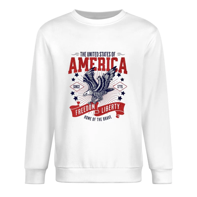 Aigle, Liberté et Amérique Homme Sweat-shirt à enfiler