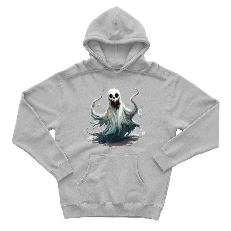 Ethereal Ghost Monster with Haunting Expression Male Pullover Hoodie