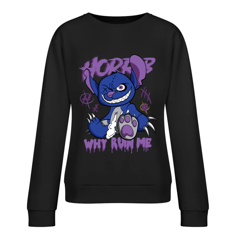 Gruseliges Monsterdesign Damen Pullover Sweatshirt