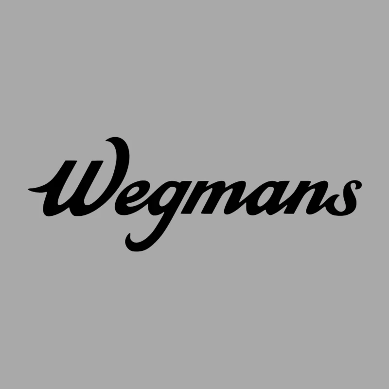 Wegmans Supermarket Chain Logo in Black Script Font Male Pullover Hoodie