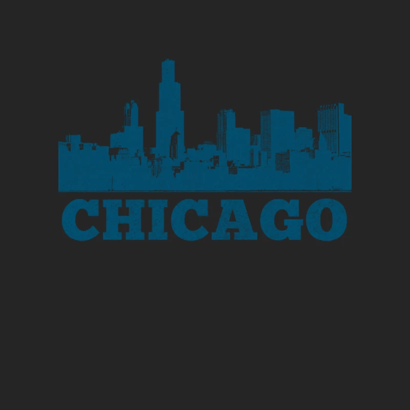 Chicago Skyline  Retro Vintage Faded Style Design Female Pullover Sweatshirt