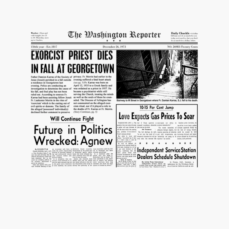 The Exorcist Headlines Cotton Tote Bag