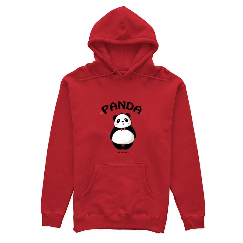 Niedliche Panda-Zeichentrickfigur mit roter Fliege Damen Pullover Hoodie
