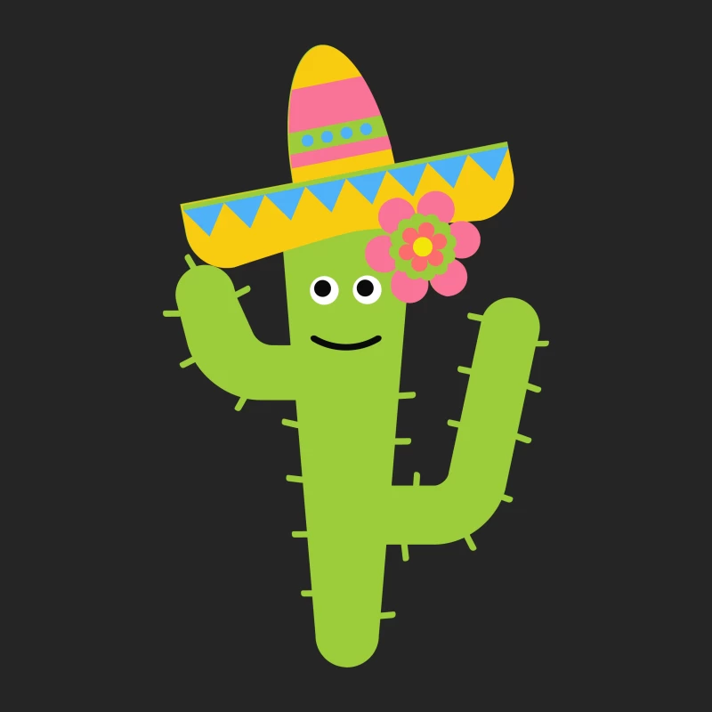Cactus joyeux avec sombrero Homme Sweat-shirt à enfiler
