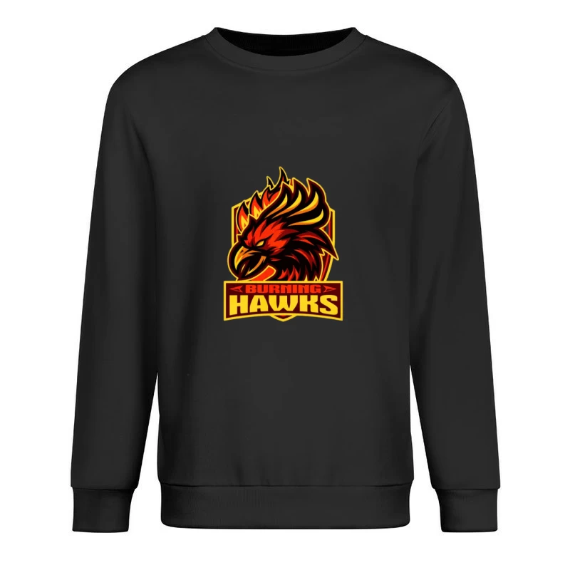 Logo de Burning Hawks en Feu Homme Sweat-shirt à enfiler