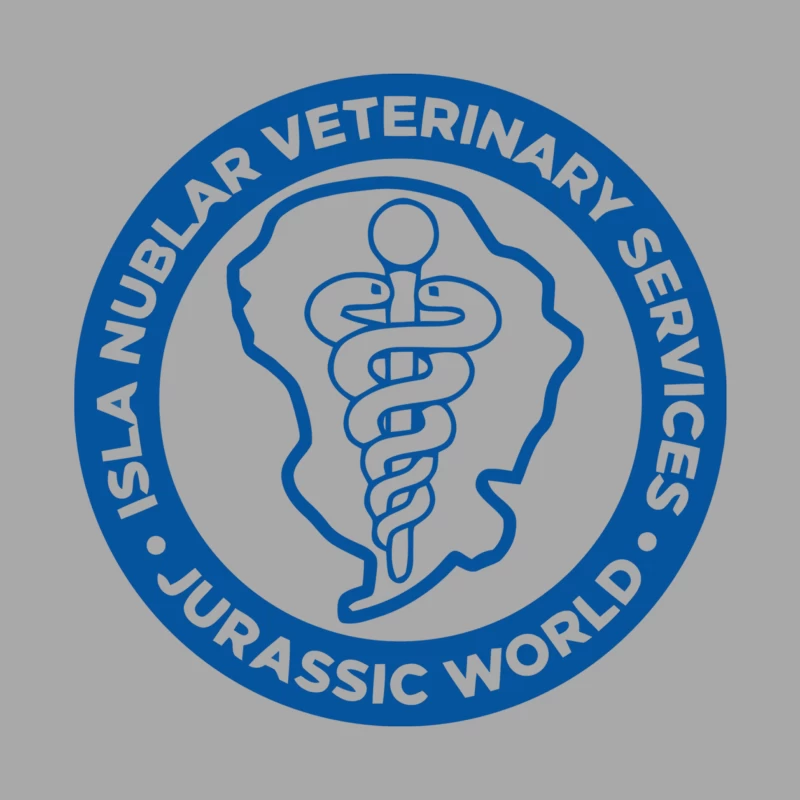 Jurassic World Veterinary Services Logo with Caduceus Symbol Female Pullover Hoodie