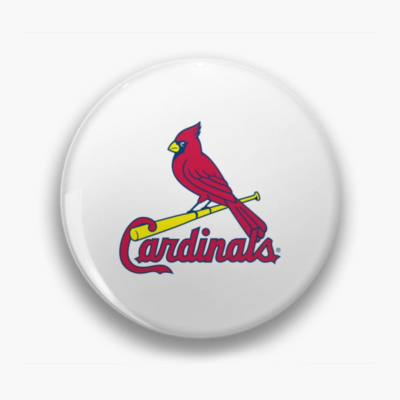 St. Louis Cardinals MLB Team Logo with Red Cardinal Mascot Pin