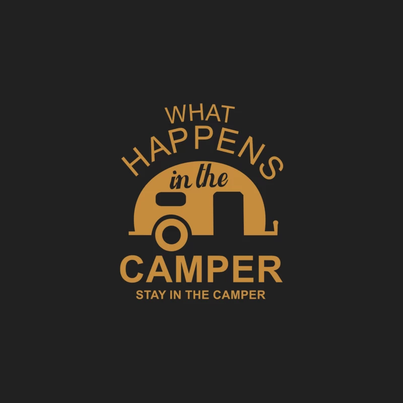 What Happens In Camper Stays In Camper Vintage Style Camp Funny Bucket Hat