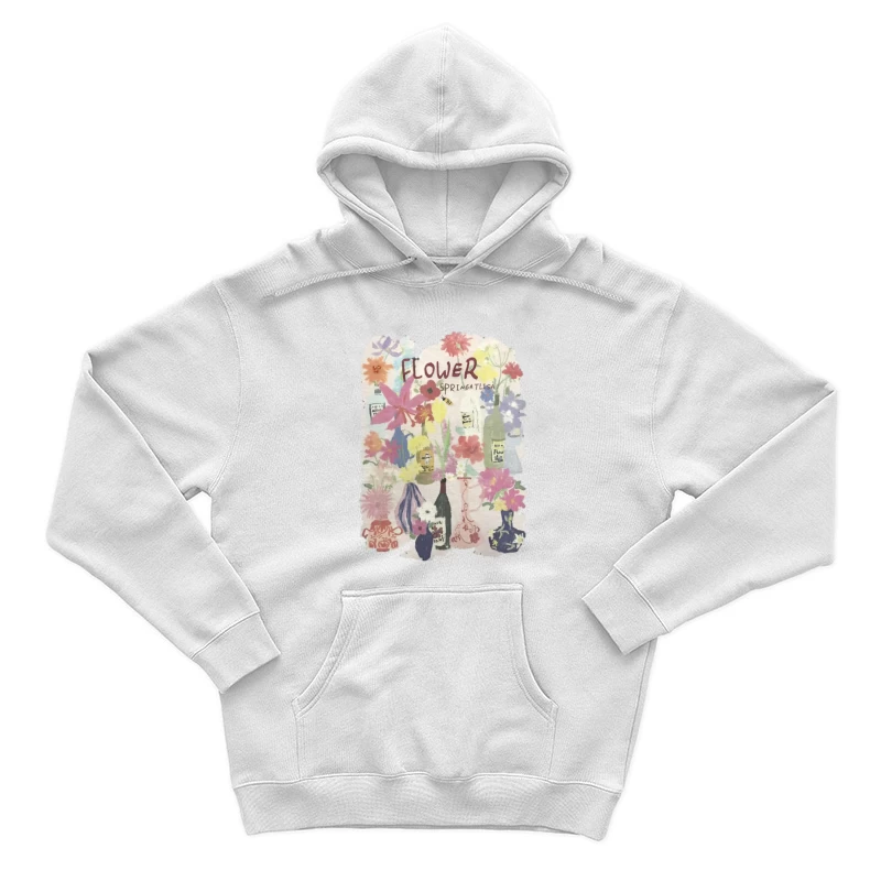 Fleurs de printemps dans des bouteilles de vin Homme Sweat à capuche