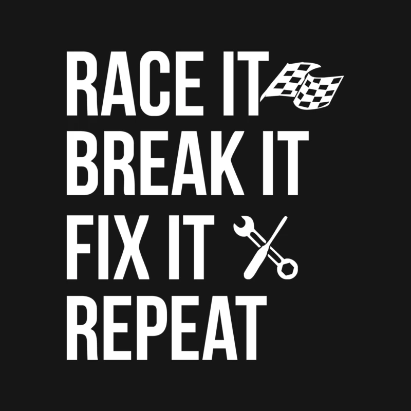 Race It Break It Fix It Repeat Mouse Pad