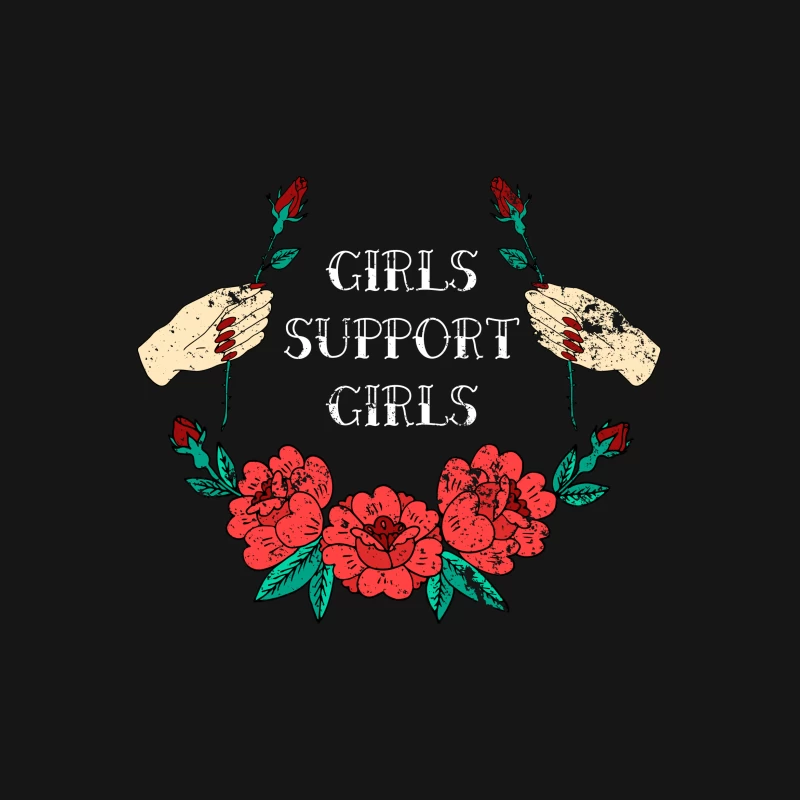 Solidarité Féminine avec Fleurs et Roses Femme T-Shirt