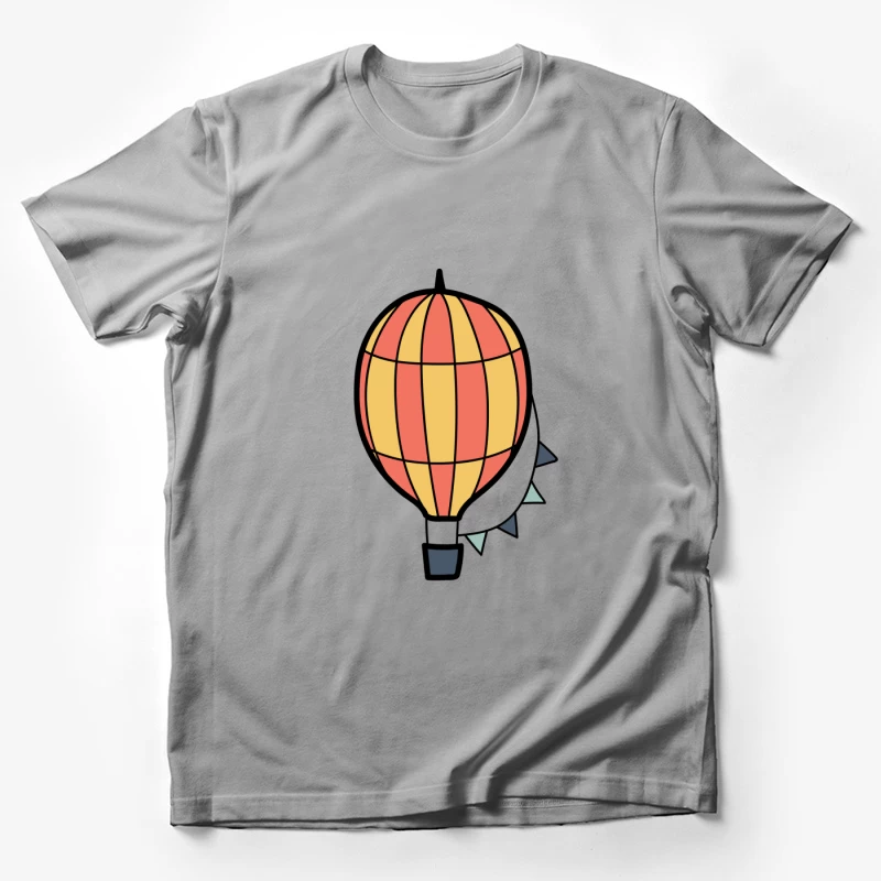 Montgolfière colorée avec guirlande Homme T-Shirt