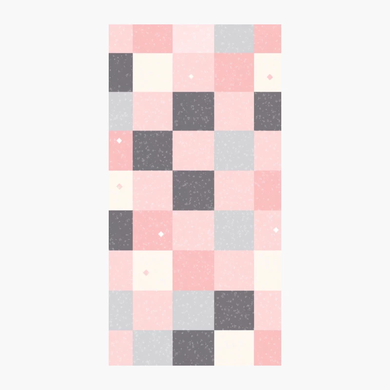 Pastel Geometric Square Pattern: Pink and Gray Abstract Background iPhone Case