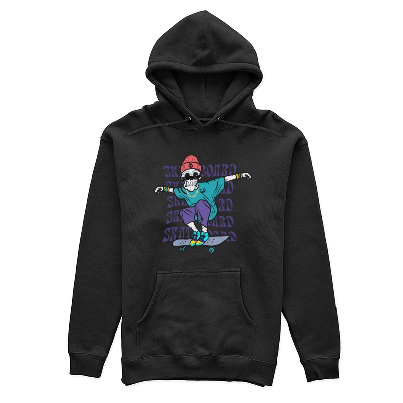 Skelett-Skater in bunten Streetwear Damen Pullover Hoodie