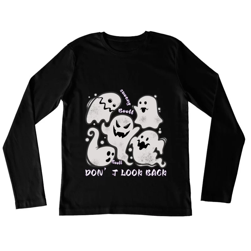 Gruselige Geister sammeln sich Damen Langarm T-Shirt