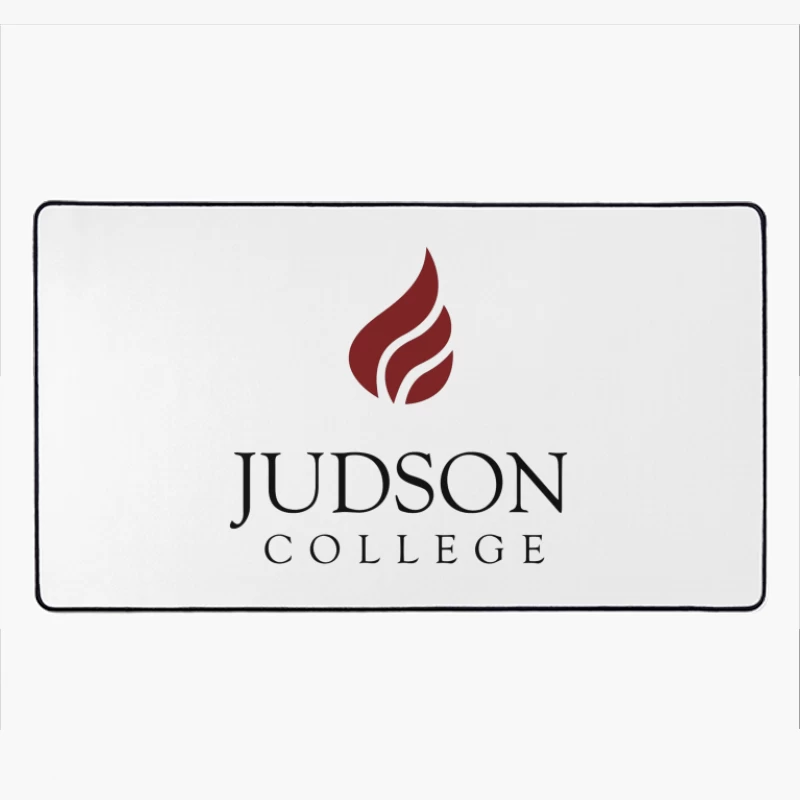 Judson College Educational Institution Logo with Red Flame Symbol Desk Mat