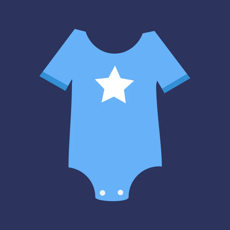 Body bleu pour bébé avec étoile blanche Femme T-Shirt