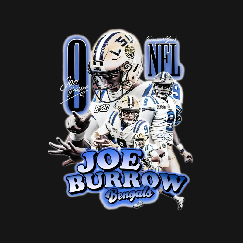 Joe Burrow NFL Bengals Collage Herren Langarm T-Shirt