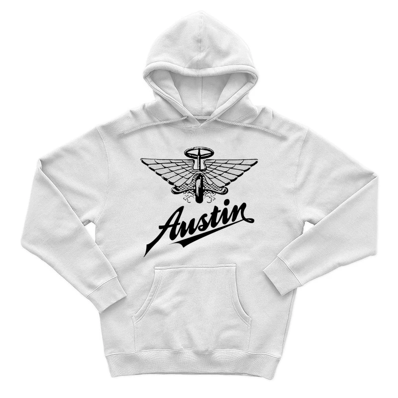 Vintage Austin Motorcycle Company Winged Logo Design Male Pullover Hoodie