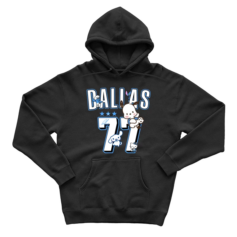 Lustige Zeichentrickfiguren mit Dallas-Thema Herren Pullover Hoodie