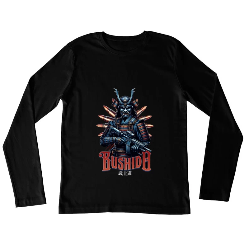 Bushido Samurai mit Waffe Damen Langarm T-Shirt