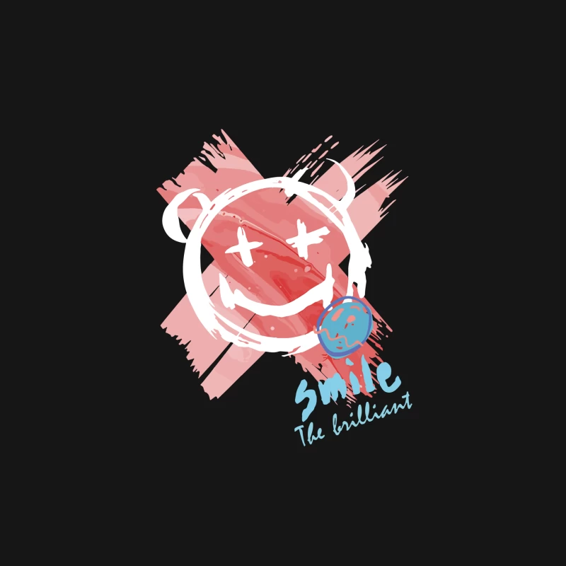 Lächelndes Bärchen Graffiti Damen Langarm T-Shirt