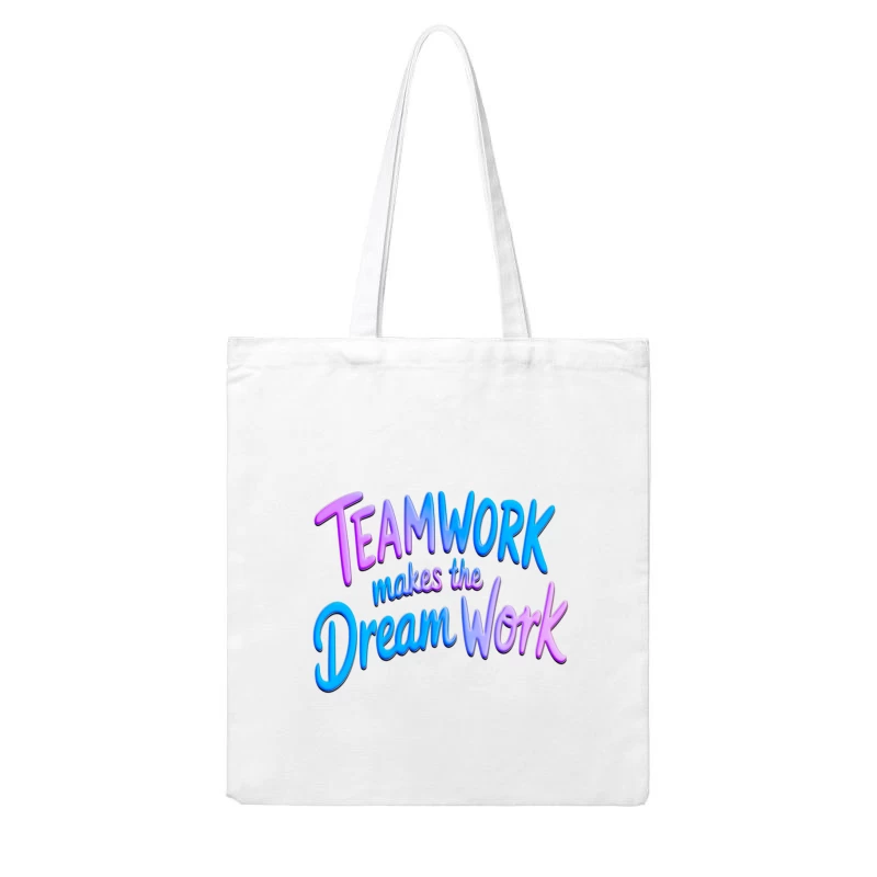 Inspirational Teamwork Cotton Tote Bag