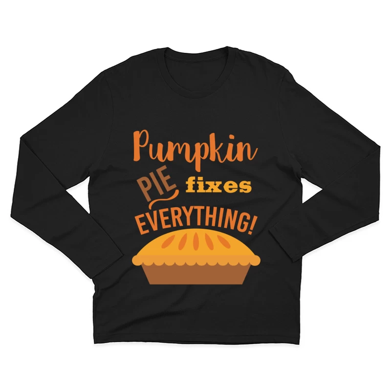 Affiche de tarte à la citrouille festive Homme Manches Longues T-Shirt