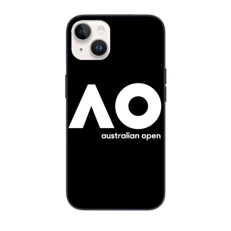 Australian Open Tennis Tournament White Minimalist Logo iPhone Case